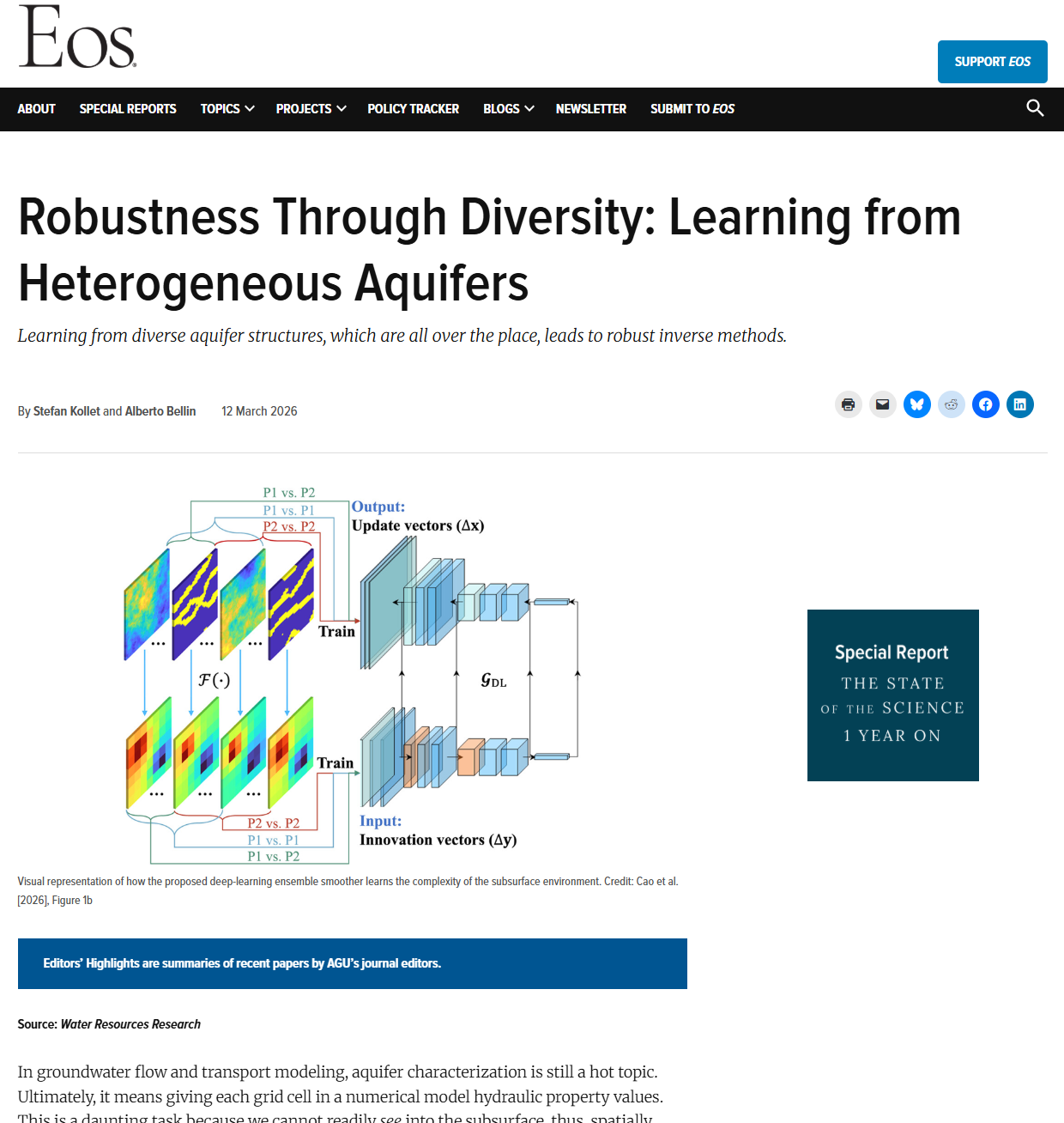 AGU旗下EOS编辑视点报道国重室在地下水模拟方面研究成果